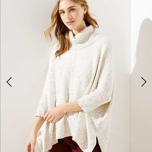 LOFT Turtleneck Poncho Sweater